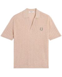 Maison Kitsuné - Maison Kitsuné Linen Cotton Short Sleeve Polo - Lyst
