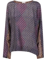 Dries Van Noten - "Caias 2127" Print Silk Habotai Shrt - Lyst