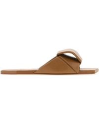 Loewe - Origami Leather Slippers - Lyst