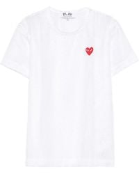 COMME DES GARÇONS PLAY - Tshirt Mesh Emblem - Lyst