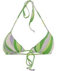 Mc2 Saint Barth - Triangle Top With Wave Print - Lyst