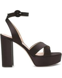 Gianvito Rossi - Crepe Satin Sandals T.070 - Lyst