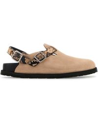 Birkenstock - Printed Leather Tokio Ii Slippers - Lyst