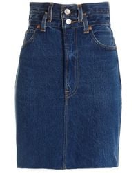 RE/DONE - Re/Done 'Double Waisted Pencil' X Levi's Skirt - Lyst