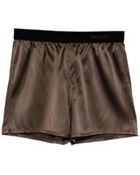 Tom Ford - Stretch Silk Satin Pj Shorts - Lyst