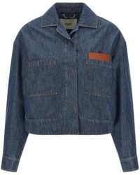 Fendi - Chambray Denim Jacket - Lyst