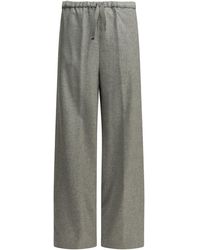 Herno - Casual Silk And Cashmere Pants - Lyst