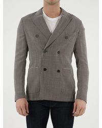 Tonello - Double-Breasted Glen Plaid Jacket - Lyst