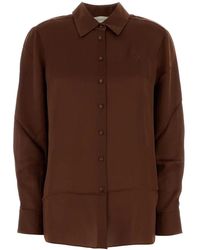 Zimmermann - Chocolate Satin Hypnotic Shirt - Lyst