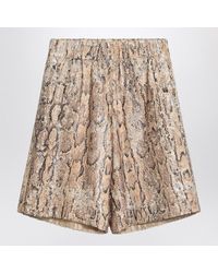Dries Van Noten - Bermuda Shorts With Snake-Effect Sequins - Lyst
