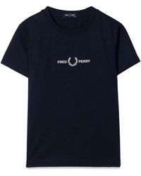 Fred Perry - Embroidered T-Shirt - Lyst
