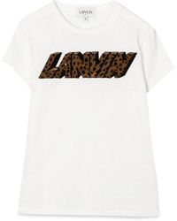Lanvin - Short Sleeve Spotted Logo T-Shirt - Lyst