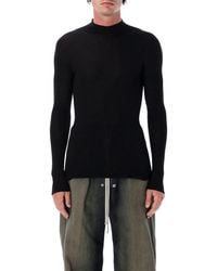 Rick Owens - Ribbed Lupetto Wool Turtleneck Sweater - Lyst