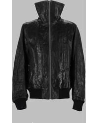 Rick Owens - Leather Jacket Dracuflight - Lyst