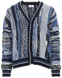 Laneus - Jacquard Knit Cardigan - Lyst