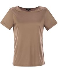 Fay - Jersey T-Shirt With Boat Neckline - Lyst