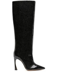 Alexandre Birman - Chic Crocco Patent Leather Boots - Lyst