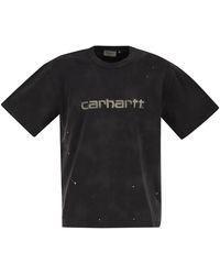 Carhartt - Organic Cotton T-Shirt With Spray Effect Logo - Lyst