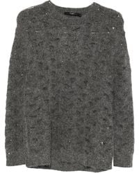 SEVENTY VENEZIA - Sequin-Embellished Open-Knit Sweater - Lyst