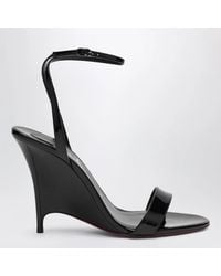 Christian Louboutin - Miss Z Patent Leather Wedge Sandals - Lyst