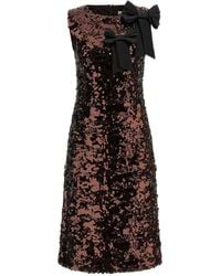 Ganni - 'Velvet Sequins Straight Midi' Dress - Lyst