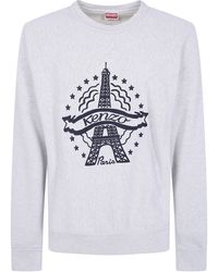 KENZO - Off Cotton Sweater - Lyst