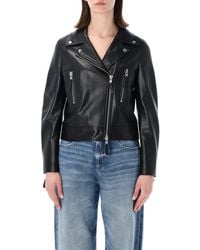 S.W.O.R.D - Classic Biker Leather Jacket - Lyst