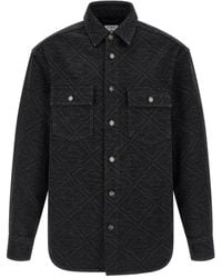 CASABLANCA - 'Laser Monogram Denim' Overshirt - Lyst
