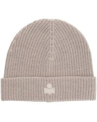 Isabel Marant - Wool Hat With Logo Patch - Lyst
