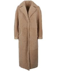 Enes - Allegra Leather Long Coat - Lyst