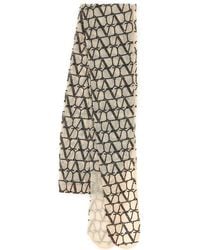 Valentino Garavani - Embroidered Toile Iconographe Tulle Strass Jersey Collant - Lyst