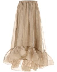 Zimmermann - Cappuccino Organza Dawning Skirt - Lyst