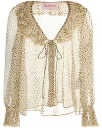 Valentino Garavani - Printed Georgette Shirt - Lyst