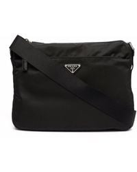 Prada - Triangle Logo Shoulder Bag - Lyst