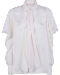 Sacai - Satin Ecru Shirt - Lyst