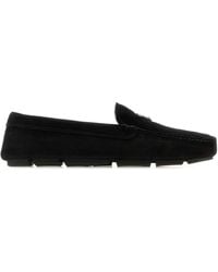 Prada - Suede Loafers - Lyst