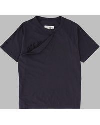 MM6 by Maison Margiela - T-Shirt Con Pannello Frontale - Lyst