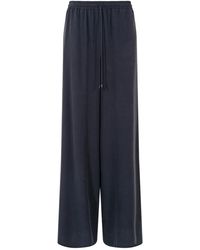 Max Mara - Wide-Fit Washed Silk Trousers - Lyst