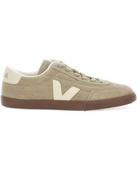 Veja - Cream Leather Flat Shoes - Lyst