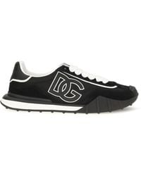 Dolce & Gabbana - Dolce & Gabbana Dg Logo Leather Sneakers - Lyst
