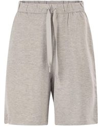 Majestic - Stretch Viscose Bermuda Shorts With Drawstring Waist - Lyst
