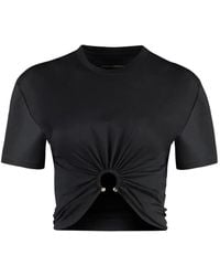 Rabanne - T-Shirt With Ring Detailing - Lyst