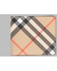 Burberry - Leather-Feel Wallet With Secure Closure - Lyst
