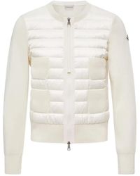 Moncler - Quilted Zip Front Cardigan - Lyst
