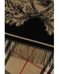 Burberry - Embroidered Cashmere Scarf - Lyst
