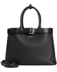 Prada - Buckle Leather Bag - Lyst