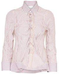 Maison Margiela - Striped Layered Tulle Shirt - Lyst