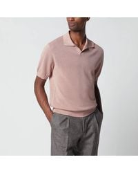 Tagliatore - Openwork Cotton Polo Shirt - Lyst