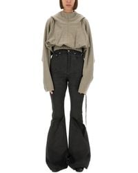 Rick Owens - Cropped Hooded Tunic Sweatshirt - Lyst