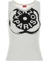 KENZO - Graphic Logo Round Neck Top - Lyst